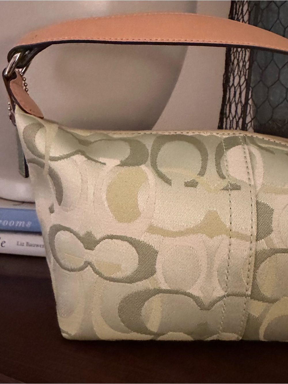 Rare Y2K Coach Optic Signature C Mini Bag / Pouch (6561) | Pistachio - Picture 11 of 16